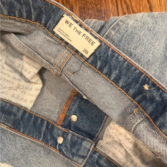 free people we the free good luck mid rise barrel jeans 28 - Picture 3 of 7